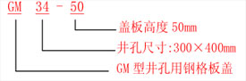 GM 型井孔鋼格板蓋板型號(hào)說(shuō)明